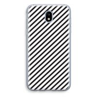 Strepen zwart-wit: Samsung Galaxy J5 (2017) Transparant Hoesje