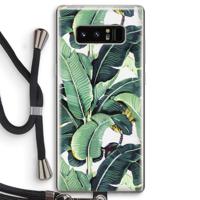 Bananenbladeren: Samsung Galaxy Note 8 Transparant Hoesje met koord