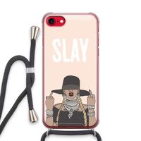 Slay All Day: iPhone SE 2020 Transparant Hoesje met koord