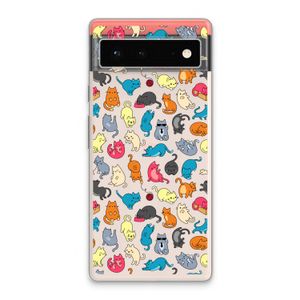 Kleurrijke katten: Google Pixel 6 Transparant Hoesje