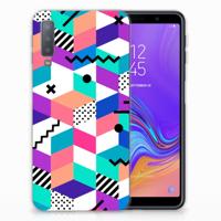 Samsung Galaxy A7 (2018) | TPU Hoesje | Blokken Kleurrijk