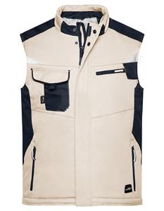 James & Nicholson JN825 Craftsmen Softshell Vest -STRONG- - Stone/Black - XS