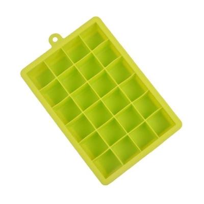 24 rasters siliconen Ice Cube Tray mallen vierkante vorm ijsblokjes Maker fruit popsicle ijs schimmel (grasgroen)