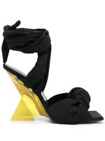 The Attico sandales Duse 85mm à talon biseauté - Noir