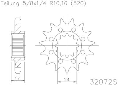 ESJOT Sprocket 520 15z standard