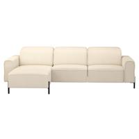 Leen Bakker - Hoekbank Dave Links - Elektrisch Verstelbaar - Stof - Crème - 172x275x79 Cm