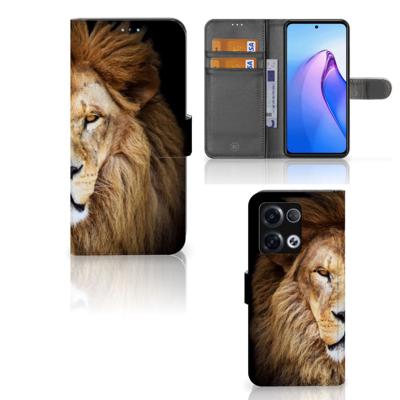 OPPO Reno8 Pro | Telefoonhoesje | Met pasjeshouder | Leeuw