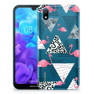 Huawei Y5 (2019) | TPU Hoesje | Flamingo Triangle
