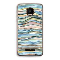 Watercolor Agate: Motorola Moto Z Force Transparant Hoesje