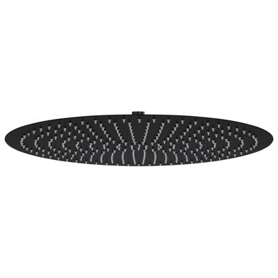 VidaXL Regendouchekop rond 50 cm roestvrij staal zwart