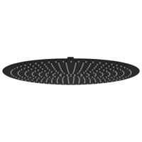 VidaXL Regendouchekop rond 50 cm roestvrij staal zwart