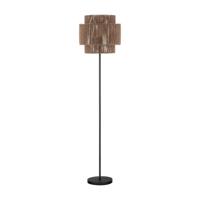 Lyora VloerlampLito zwart en rotan - 9001081