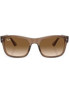 Ray-Ban lunettes de soleil carrées à plaque logo - Marron