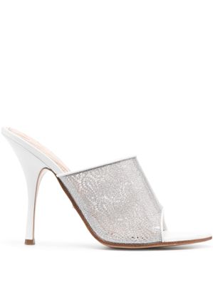 Missoni mules à bride transparente 125 mm - Blanc