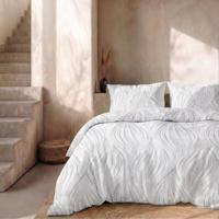 Dekbedovertrek Percale Katoen - Wave Whisper - Lits-Jumeaux XL (260x200 Cm) - Blauw Percale Katoen - Effen - Presence - Dekbed-Discounter.nl