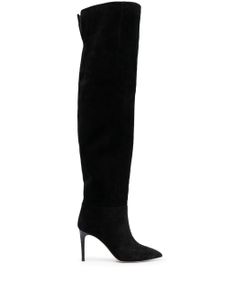 Paris Texas cuissardes Stiletto en daim 100 mm - Noir