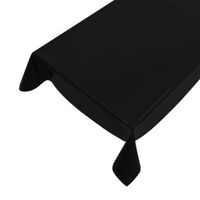 Tafelzeil/tafelkleed zwart 140 x 245 cm - Tafelzeilen - thumbnail