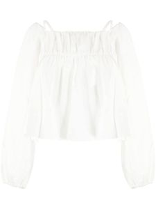 tout a coup blouse à ourlet évasé - Blanc