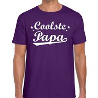 Coolste papa fun t-shirt paars voor heren 2XL  -