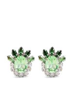 Christian Dior Pre-Owned boucles d'oreilles serties de cristal (années 1970) - Vert - thumbnail