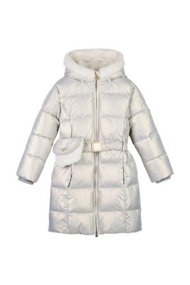 Le Chic winter winterjas meisjes - zilver - Bodhi - furry tas