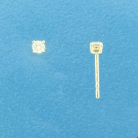 TFT Oorknoppen Diamant 0.14ct (2x0.07ct) H SI Geelgoud Glanzend 3 mm x 3 mm - thumbnail