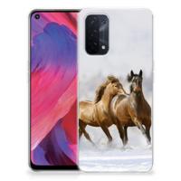 OPPO A74 5G | A54 5G | TPU Hoesje | Paarden