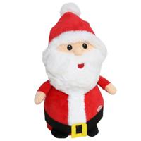 Kerstman knuffel - met muziek - 25 cm - pluche - kerstfiguur/kerstpop