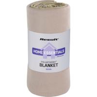Fleece plaid / bank deken - beige - 140 x 175 cm - luxe/dikke kwaliteit - polyester