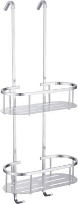 Saqu Oval hangend doucherek 35,2x82cm chroom