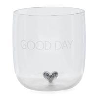 Riviera Maison Waterglas gegraveerd met tekst, Drinkglas - Good Day