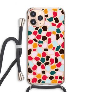 Colored Giraffe: iPhone 11 Pro Max Transparant Hoesje met koord