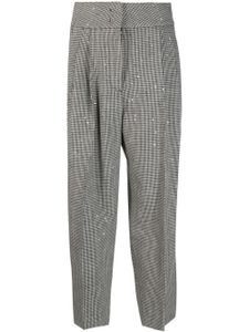 Fabiana Filippi houndstooth pleated tailored trousers - Noir