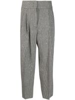 Fabiana Filippi houndstooth pleated tailored trousers - Noir - thumbnail