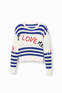 Trui "Love me" - WHITE - L