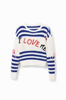 Trui "Love me" - WHITE - XS