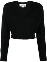 Victoria Beckham cardigan à design cache-cœur - Noir - thumbnail