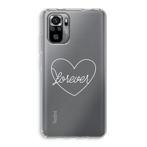 Forever heart pastel: Xiaomi Redmi Note 10S Transparant Hoesje