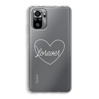Forever heart pastel: Xiaomi Redmi Note 10S Transparant Hoesje