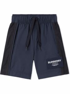 Burberry Kids short de bain à imprimé Horseferry - Bleu