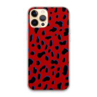 Red Leopard: iPhone 13 Pro Max Transparant Hoesje