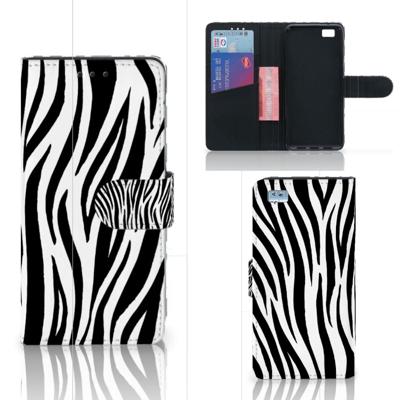 Huawei Ascend P8 Lite | Telefoonhoesje | Met pasjeshouder | Zebra