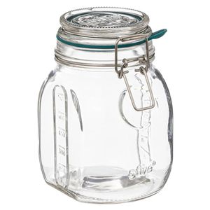 5Five Weckpot/inmaakpot Jarro - 750 ml - glas - beugelsluiting - D12 x H16 cm   -