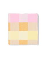 HEMA Theedoek 65x65cm katoen tompouce roze (geel)