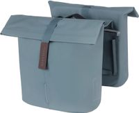 Basil tas city dubbel mik vegan leather | graphite blue