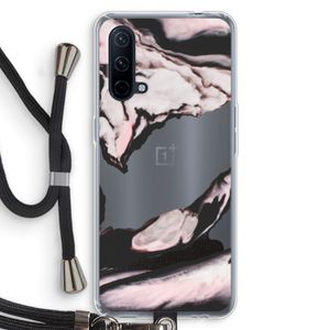 Roze stroom: OnePlus Nord CE 5G Transparant Hoesje met koord