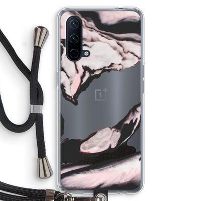 Roze stroom: OnePlus Nord CE 5G Transparant Hoesje met koord
