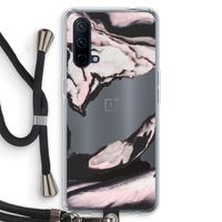 Roze stroom: OnePlus Nord CE 5G Transparant Hoesje met koord