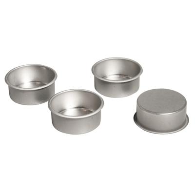 Metalen waxinelicht houders 4x stuks - Kerststukjes maken of kaarsen onderdelen