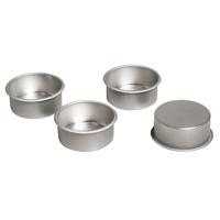 Metalen waxinelicht houders 4x stuks - Kerststukjes maken of kaarsen onderdelen